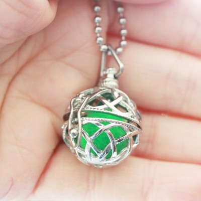 Perfume/Essential Oil - Sphere - Silver Tone